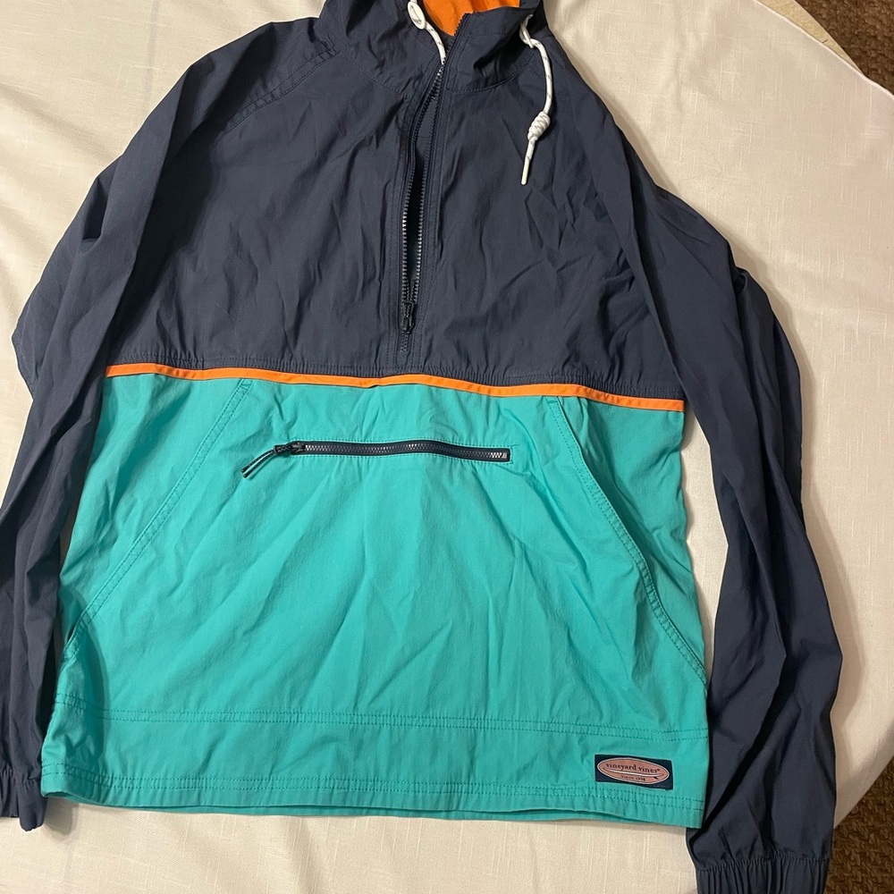 Vintage vineyard vines small men’s waterproof pullover jacket 80s Y2K